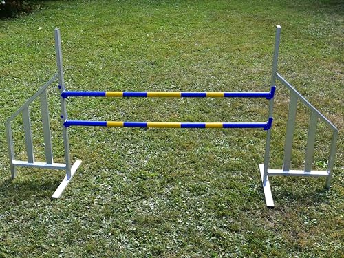 vabiono Agility ALU-Hürde für Hunde Profi-Training-Set FCI konform - Agilität Fitness für Ihren Hund - Hundesport