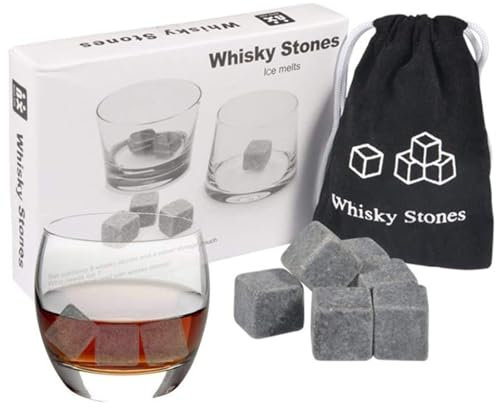 NXPUXP 9 cubetti di ghiaccio per whisky,pietre di ghiaccio riutilizzabili,Pietre Raffreddanti,Pietra di Whisky da Cocktail,Per Raffreddare Whisky Vodka Wine Beer e Tutte Le Bevande(2025)