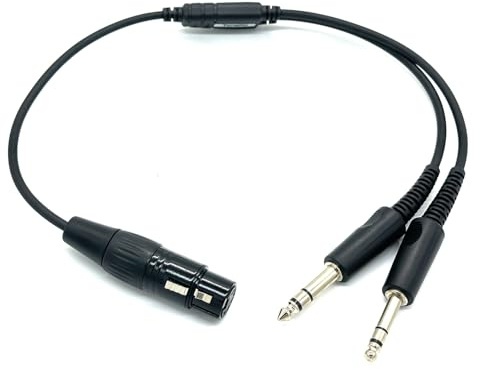 Headset Adapter Aviation Headphone Cable Adapter XLR To GA Dual Plug 5 Pin Cable Aviation Headphone Earphone Cable Accessories