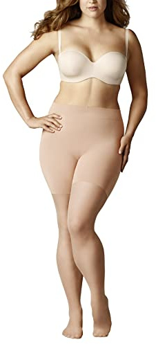 FALKE Damen Strumpfhose Beauty Plus 20 DEN W Ti transparent einfarbig 1 Stück, Hautfarben Powder 4069, SHORT
