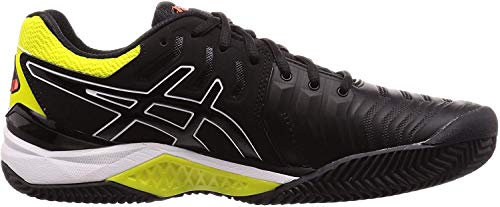 ASICS Herren Gel-Resolution 7 Clay Tennis Shoe, Black/Sour Yuzu, 39.5 EU