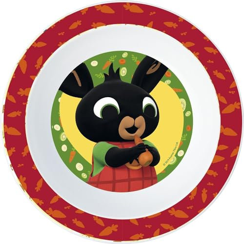 Bing-Schale für Kinder aus lebensmittelechtem Kunststoff, mikrowellengeeignet, leicht zu reinigen und mehrfach wiederverwendbar