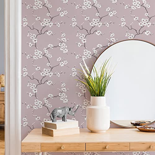 Fresco Pink Apple Blossom Floral Wallpaper | Pink Floral Wallcovering | Eco-Friendly Wallpaper