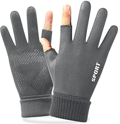 LassZone Cycling Gloves Winter Running Touch Screen Gloves for Mobile Phone Game Cycling Running Hiking Driving Fleece Winter Warm Gloves Mittens for Women Men