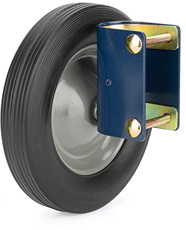 HILLMASTER 8 Inch Gate Wheel Gate Caster Kit with 1-5/8 Thru 2 Gate Frames, Heavy Duty Gate Helper Wheel Gate Support Wheel for Chain Link Fence Swing Gate, Blue