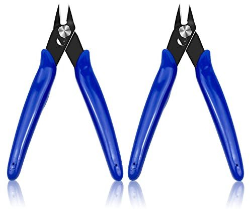 2 Stücke Seitenschneider Klein, Elektronik Drahtschneider Abgewinkelter, Mini Präzisions Zange Drahtzange Für Harte, Weiche und Extrem Feine Drähte