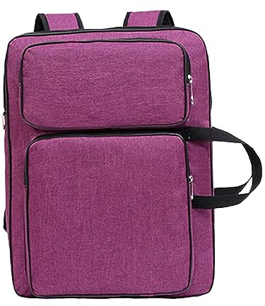 LOVIVER A3 Art Portfolio Case Artists Backpack Artwork Portable Art Bag for Supplies Sketch Bag for Tray Display Screen Painting Paint Brushes,