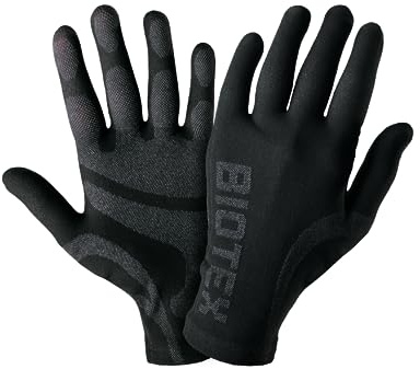 BIOTEX Sottoguanto Seamless per Sport Outdoor, Leggeri e Versatili, Termici e Traspiranti, Nero