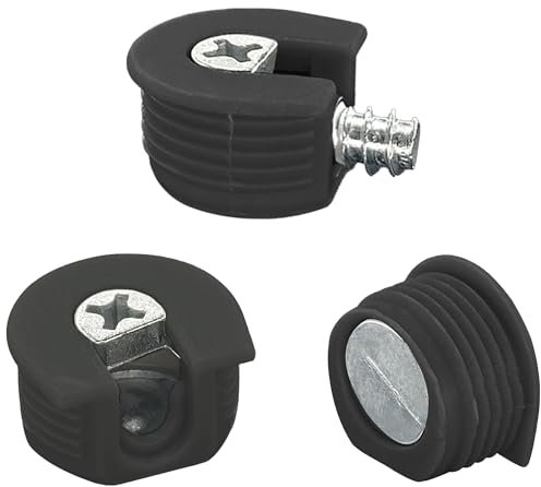 30 PCS Furniture Connectors Eccentric Cam Lock,Funiture Connection Fixing Screws (Black)