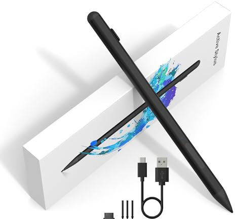 Microsoft Surface Stylus Pen - 30 Min Fast Charging, 4096 Pressure, Magnetic Attachment, Palm Rejection - Compatible with Surface Pro 11/10/9/8/7/6/5/4/X, Go/Book/Laptop/Studio