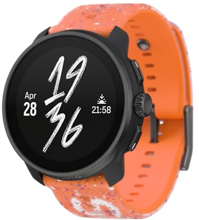 SUUNTO Race S GPS Sports Watch, High-Res AMOLED Touchscreen & 13D Standby, Dualband GNSS, Global Offline Map, Advanced Training & Recovery Insights, 95+ Multisports, Compact & Light, Power Orange