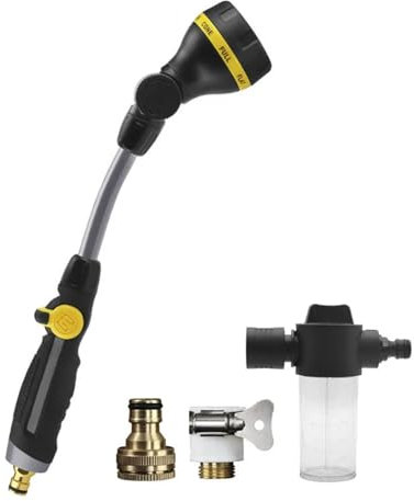 Pistolet de pulvérisation d'eau for lavage de voiture, haute pression, Lances réglables à 180 °, buse de tuyau d'arrosage, outils d'irrigation, chasse d'eau for la maison (Color : Water Gun Kits)