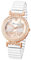 JewelryWe Damenuhr Elastisch Diamant Uhr: Glitzer Zirkonia Sterne Analog Quarz Armbanduhr Damen Weiß Edelstahl Stretch-Armband Lässige Uhr mit Zugarmband & leicht ablesbarem Digitalskala