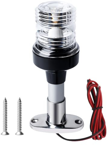 Ankerlicht Boot, 12V-24V Navigationsleuchte, Signalleuchte Für Segeln, Verstellbares Edelstahl-Ankerlicht Ankerlicht Bootszubehör Für Yachtboote Kleines Boot
