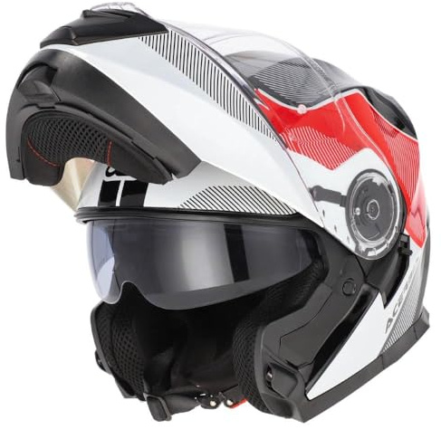 Casco Acerbis Serel ECE22.06 Bianco Rosso taglia S (55-56 cm)