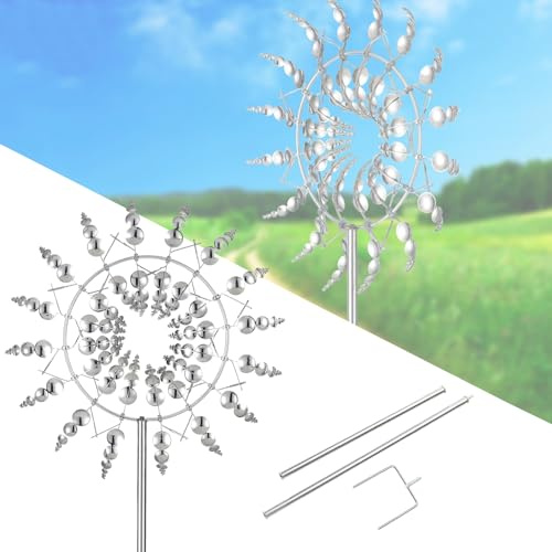 Molino de Viento de Metal 3D, 30cm único y mágico Esculturas Eólicas