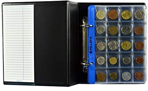 PELLER'S Álbum de colección S para 160 Monedas de tamaño Mix: Grande y Mediano: Desde céntimos de Euro hasta € 2, 10 Fundas.