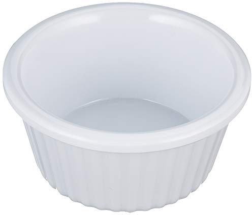 Utopia Fluted Melamine Ramekin 1oz White, Pack of 12