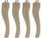 Möbel-Meister Möbelfüße 4x280mm Klassisch Beige Holz für Tische, Schränke