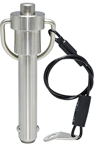 AUZHU- PLN- Metrik-Edelstahl-Kugelsperrbolzen Steckbolzen Positionierstifte Federstifte Schnellverschlussstifte mit Druckknopf Indexierstifte Sicherheitsnadeln Dübel Größe: M 6 mm - L 30 mm