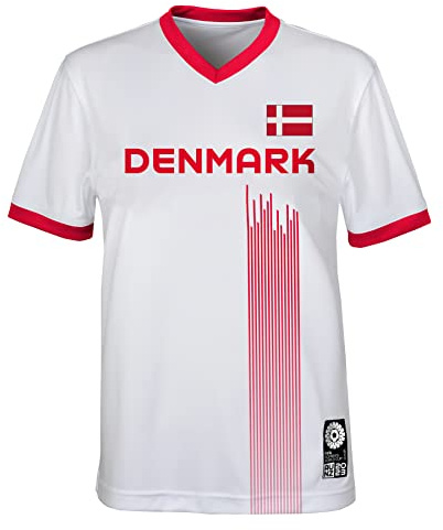 FIFA Offizielles Trikot der Frauenfussball-Weltmeisterschaft 2023 für Erwachsene, Dänemark, weiß, mittel