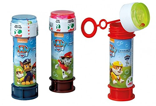3 Pack PawPatrol Bubbles tubs & wand with Puzzle Maze Lid. 60ml in size.