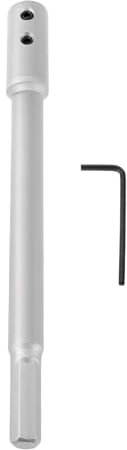eMagTech Extensión de Broca Extra Larga de 3/8 con Vástago Hexagonal Y Llave Compatible con Broca Forstner (5-3/4) Longitud 178 Mm/7