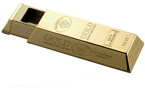 Keuyeo Mini Plateau en Forme De Lingot d'or, Cendrier Portable Personnalisé, Cendrier Coupe-Vent pour Cigarettes, Cendrier D'extérieur en Alliage De Zinc