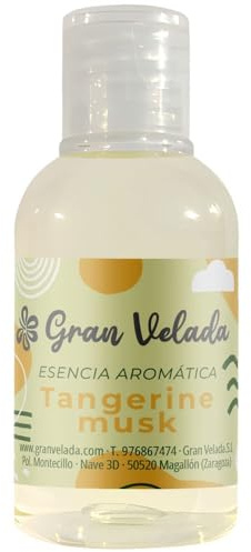 Esencia Tangerine Musk | Fragancia Intensa y Envuelvente | Notas de Mandarina y Almizcle | Ideal para Perfumes, Cosméticos, Jabones y Velas | Formato Litro