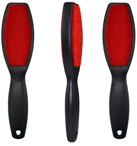 3 Pack Dual-Sided Lint Remover Brushes for Clothes, Furniture, and Car Interiors - Efficient Pet Hair & Debris Removal