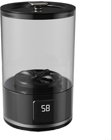 Mini lavatrice senza fili, 3000 mAh, portatile, 1 l, con 15000 giri/min, ABS, per biancheria intima, viaggi, dormitorio (nero)