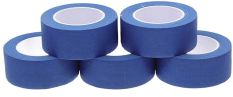 Angoily 5 Nastro Adesivo per Pittura Blu da Multiuso per Pareti Scrapbook e Migliorie Casa con Aderenza Forte e Durata Prolungata