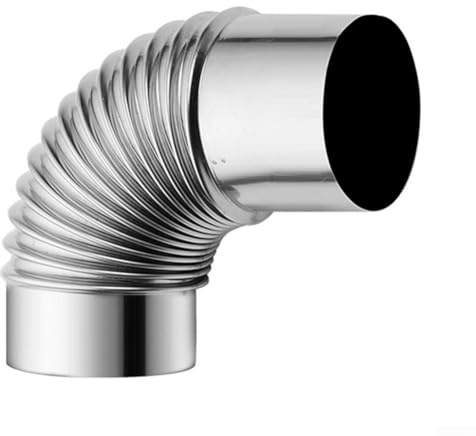 Rostfritt stål spis rökrör armbåge med regnlock, skorstensfoder ventilationstillbehör för uppvärmningsspisar, eldstäder, grill- och ventilationssystem, silver, finns i storlekar 50 mm till 100 mm (60