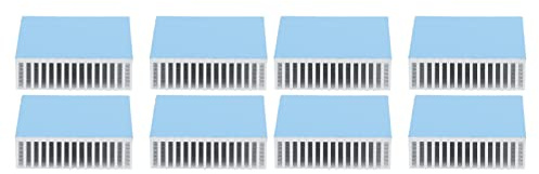 Yctze 8 St Avancerad Kylfläns Av Aluminiumlegering 50x50x15 Mm för CPU:er och Förstärkare (Med självhäftande baksida)