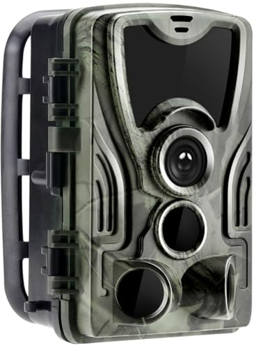 MAGICLULU Cámara de Seguimiento Infrarroja 1080p para Exteriores, Cámara de Alta Definición para Caza y Vigilancia Nocturna, Resistente a Lluvia para Fotografía Automática de Campo