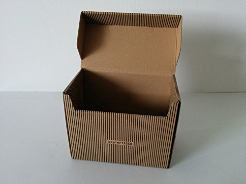 PapierTiger Karteikasten Streifen A5 Kartonage braun (5 Stück)