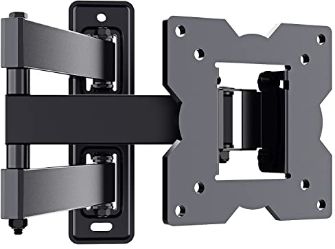 Support Mural TV, Inclinable et Orientable Support TV pour écrans 14-30 Pouces jusqu'à 20Kg -VESA 100 x 100 mm