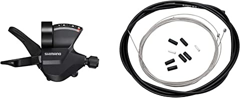SHIMANO SL-M315-8R Shift Lever, Band on, 8-Speed, Right Hand & Road Gear Shift Inner Outer Bike Cable Set Y60098501