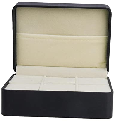 Tiuimk Boîte de rangement pour boutons de manchette et pince à cravate B06 – Étui de voyage pratique et organisé pour boutons de manchette et pinces à cravate, doré