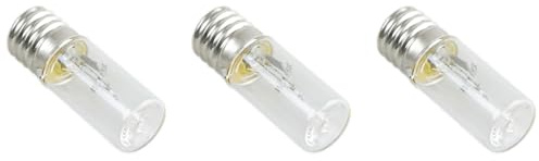 Fegtrty 3X UVC ácaros Luces Bombilla de la Lámpara Germicida Ultravioleta DC 10V Bombilla del Tubo de Luz UV E17 3W Lámpara de Cuarzo de Desinfección