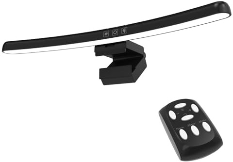 Meichoon Barra De Luz para Monitor De Pantalla Curva Lámpara De Protección Ocular con Mando a Distancia Inalámbrico Brillo Ajustable Al Tacto LE12 B