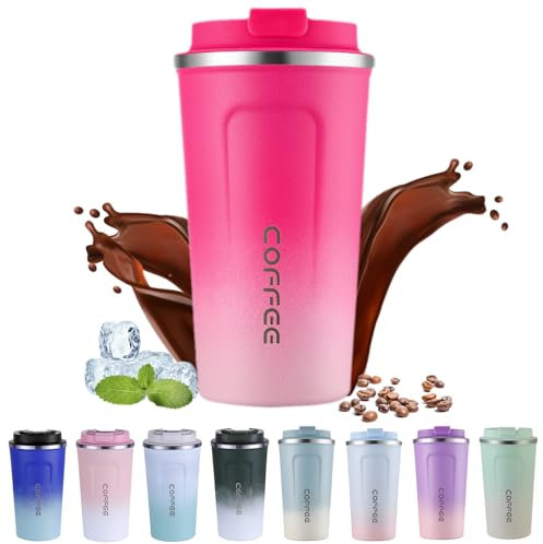 EACHPT Kaffeebecher to go Thermo,510ml Kapazität,BPA-freier,Kaffeebecher mit Deckel Auslaufsicher,Doppelwandiges Isoliertes Vakuum Edelstahl Thermobecher Kaffee to go, für Kaffee/Tee Unterwegs