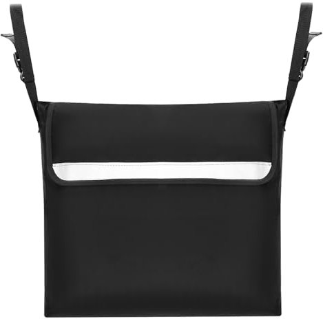 QWORK® Borsa Zaino per Sedia a Rotelle, 45x40x7,5 cm con Striscia Riflettente, Tessuto Oxford 420D Impermeabile