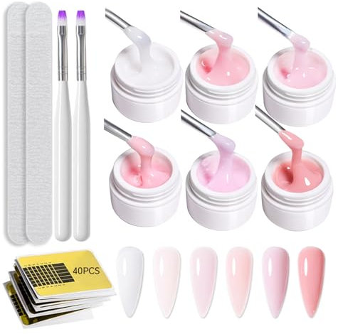 Builder Gel for Gel Nails 6 colori UV Set Gel per unghie in gel