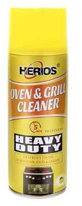 Herios Oven Cleaner | Heavy Duty Oven & Grill Cleaner | Fast-Acting Deep Cleaner Spray | Dissolves Tough Grease and Burnt-on Food from Oven, Racks, Microwave etc.