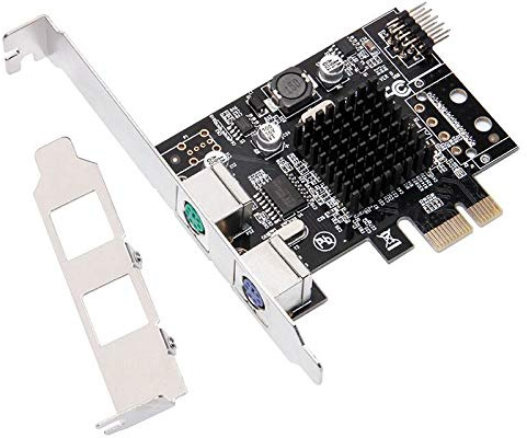 HD PCIE to 2xPS2 PS/2 Port For PC Keyboard Mouse Adapter Card