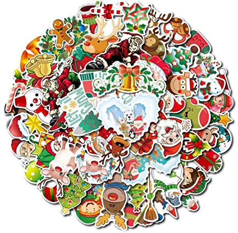 iJiZuo DIY Auto-adhésif Étiquette Cadeau Autocollants, 56 Pièces Autocollant Cadeau, adhésives Gommettes Motif de pour Cadeau Cartes de Vœux Scrapbooking
