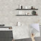 Alened Tile Stickers Light Grey 30x60cm/10pcs Marble Self Adhesive Peel and Stick Waterproof Stick on Wall Tiles for Kitchen Bathroom