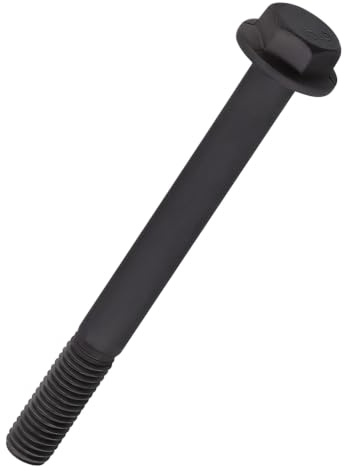 M12-1.75 x 80mm (4 Pack) Flanged Hex Head Bolts, Hexagon Flange Screws, Black Oxide Finish, 10.9 Grade Alloy Steel, Motocycle Car Bolts Replacements, Partial Thread
