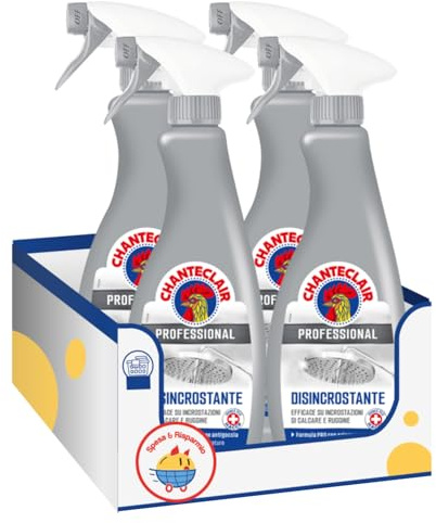 Disincrostante Forte Professionale Spray 700ml – Azione Anticalcare Potente – Superfici Brillanti (4 pezzi)